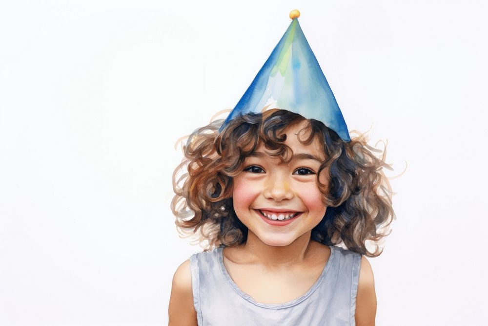 Birthday portrait child party. AI generated Image by rawpixel.