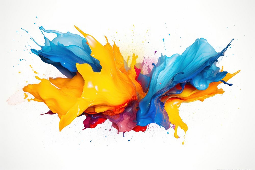Paint splash backgrounds art white background. AI generated Image by rawpixel.