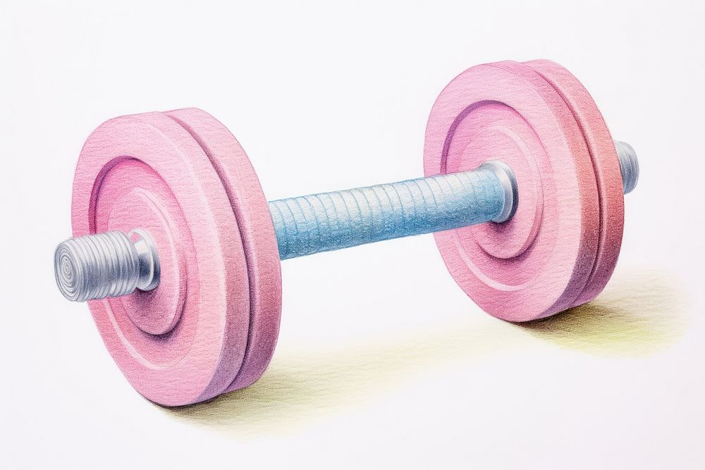 A dumbbell fitness sports gym white background. AI generated Image by rawpixel.