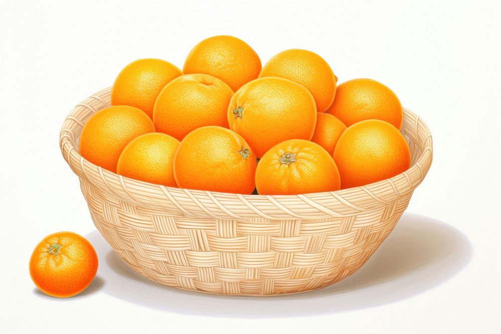 Orange basket grapefruit plant food. AI generated Image by rawpixel.