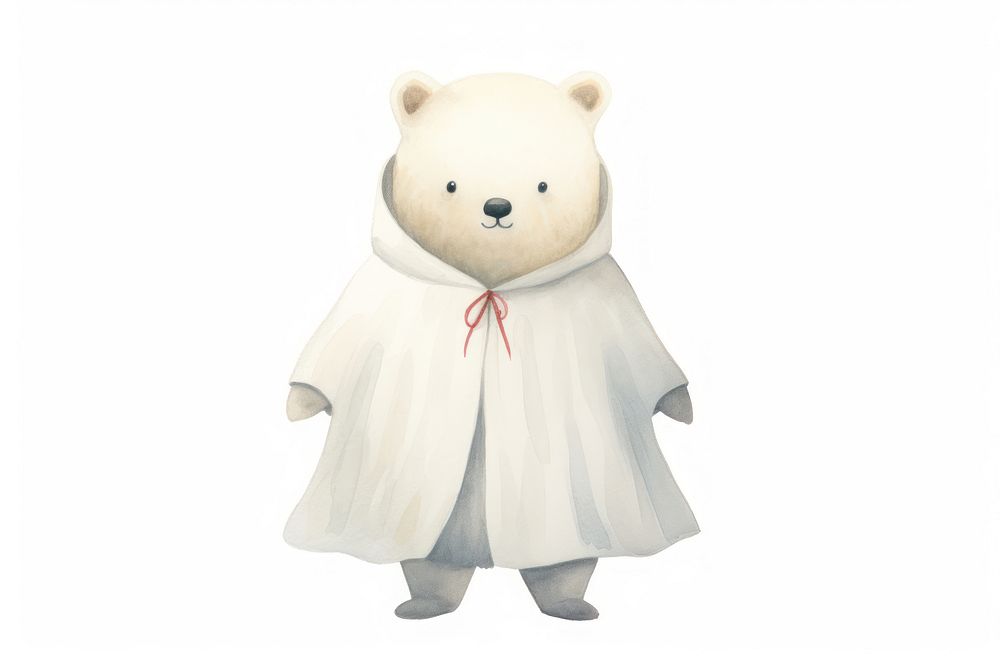 Cute white bear mammal animal toy. AI generated Image by rawpixel.