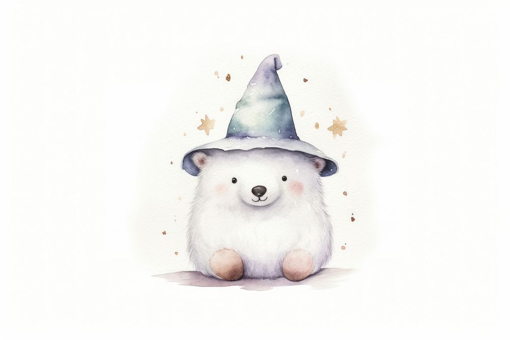 Cute white bear animal nature hat. AI generated Image by rawpixel.