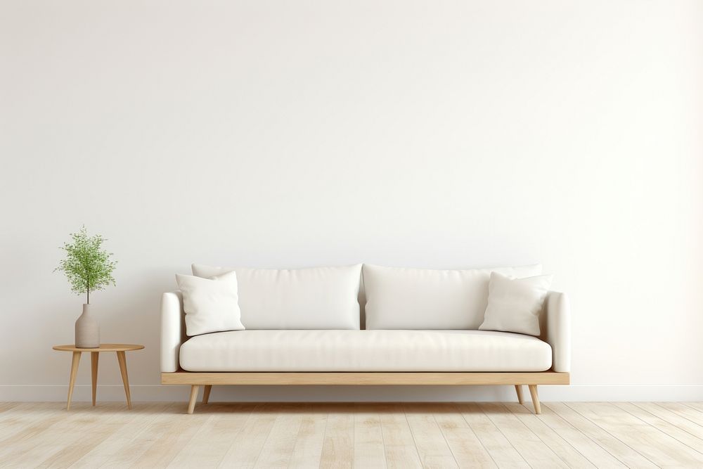 Minimal sofa architecture furniture cushion. 