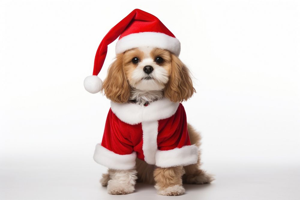 Dog christmas costume mammal. AI generated Image by rawpixel.