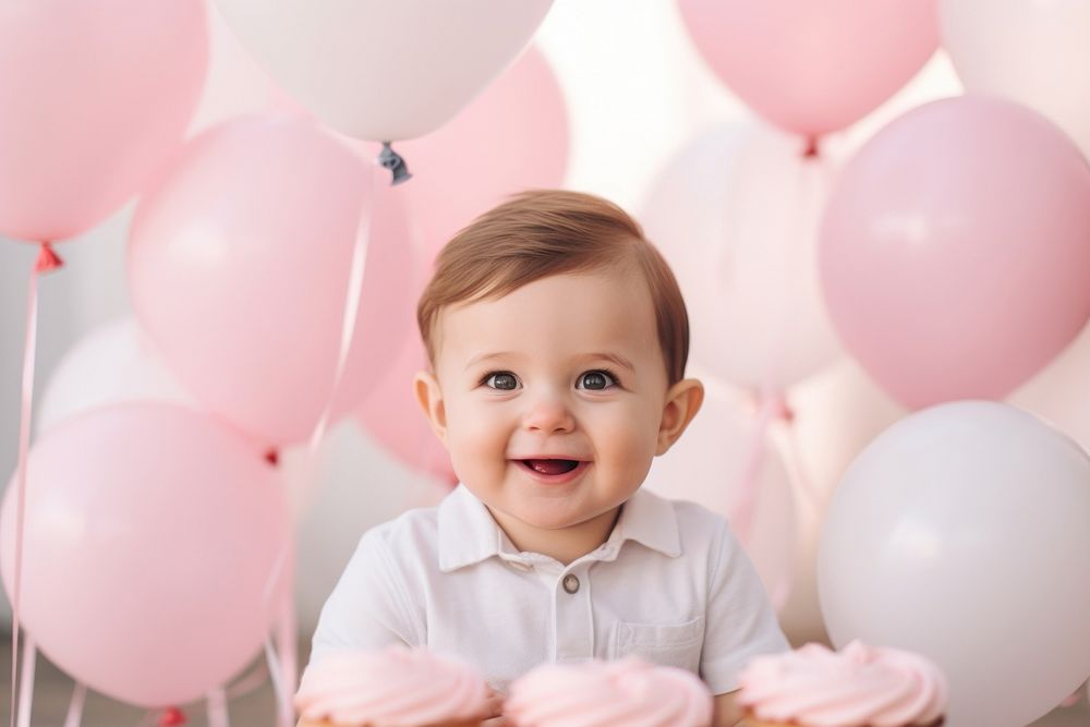 Birthday portrait balloon photo. 