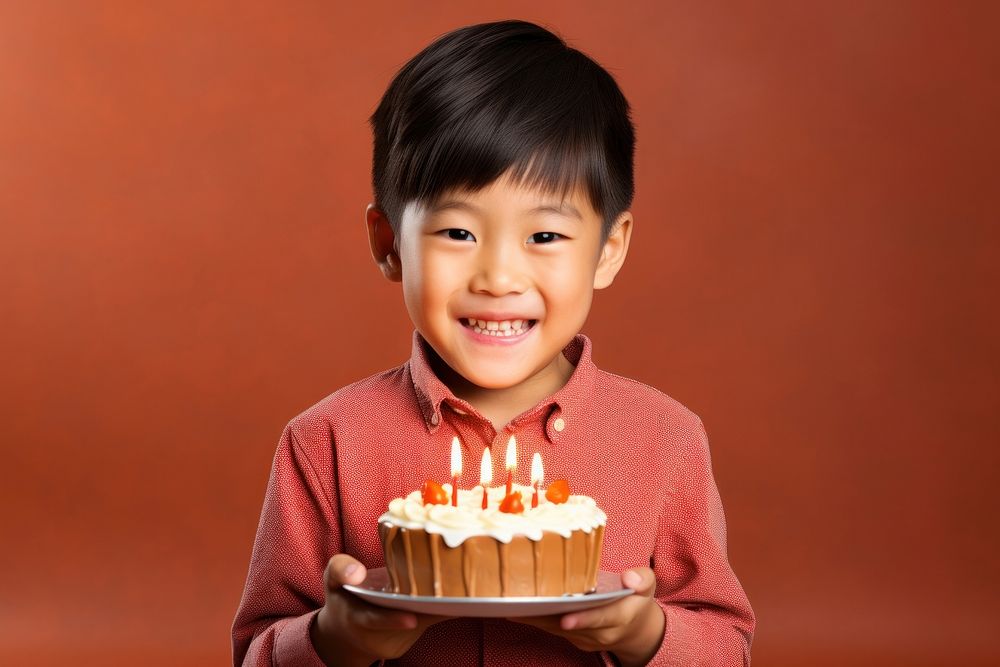 Happy birthday cake dessert candle. 