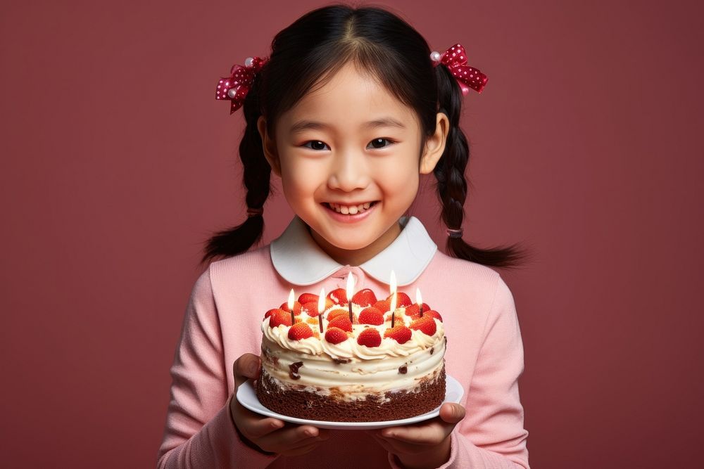 Happy birthday child cake dessert. AI generated Image by rawpixel.