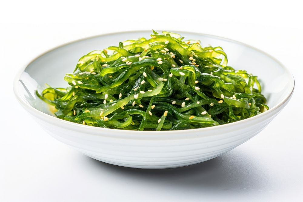 Japanes seaweed salad plate food bowl. AI generated Image by rawpixel.