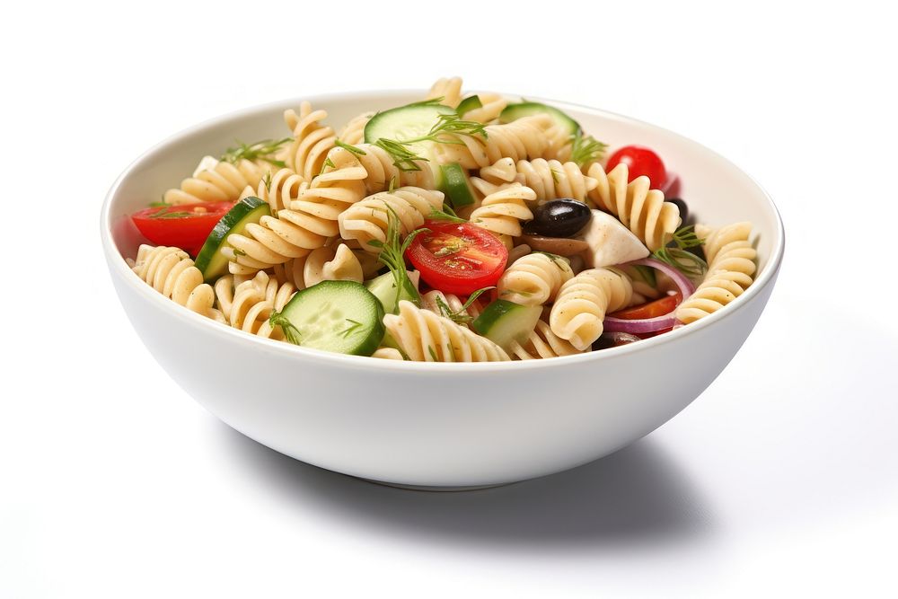 Pasta salad bowl plate food. AI generated Image by rawpixel.