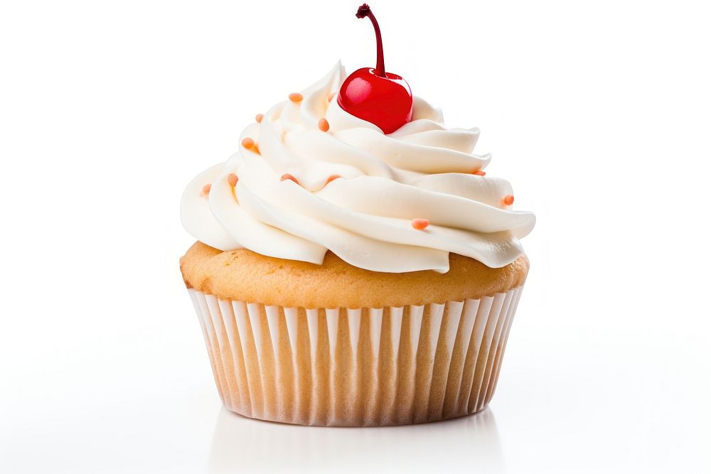 Sweet cupcake dessert cream fruit. AI generated Image by rawpixel.