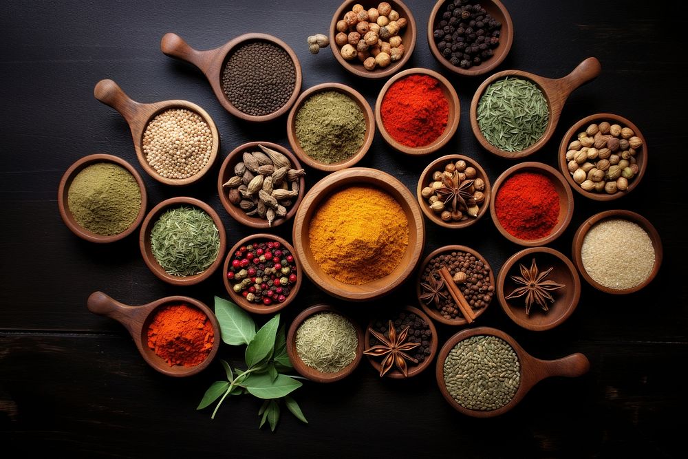 Spice food bowl herb. AI generated Image by rawpixel.
