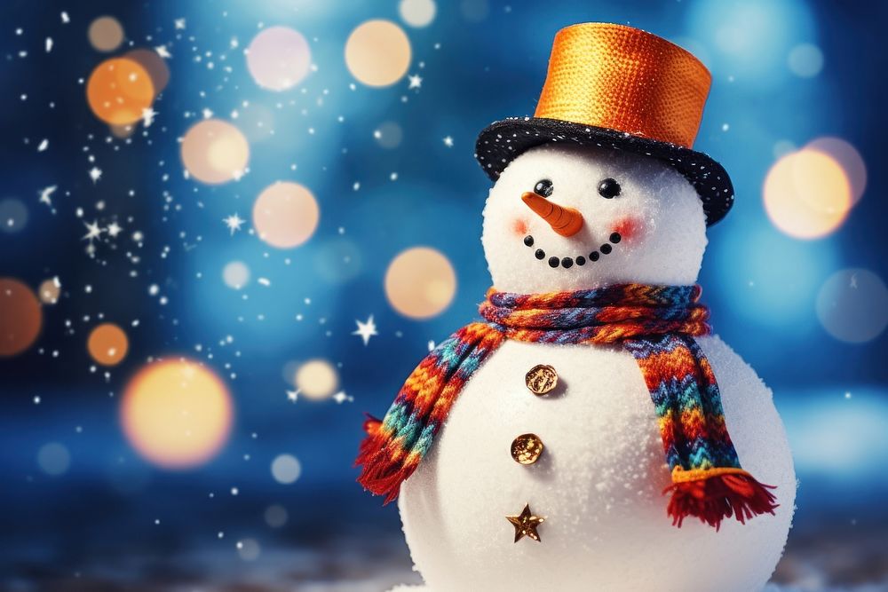 Snowman christmas winter representation. AI generated Image by rawpixel.
