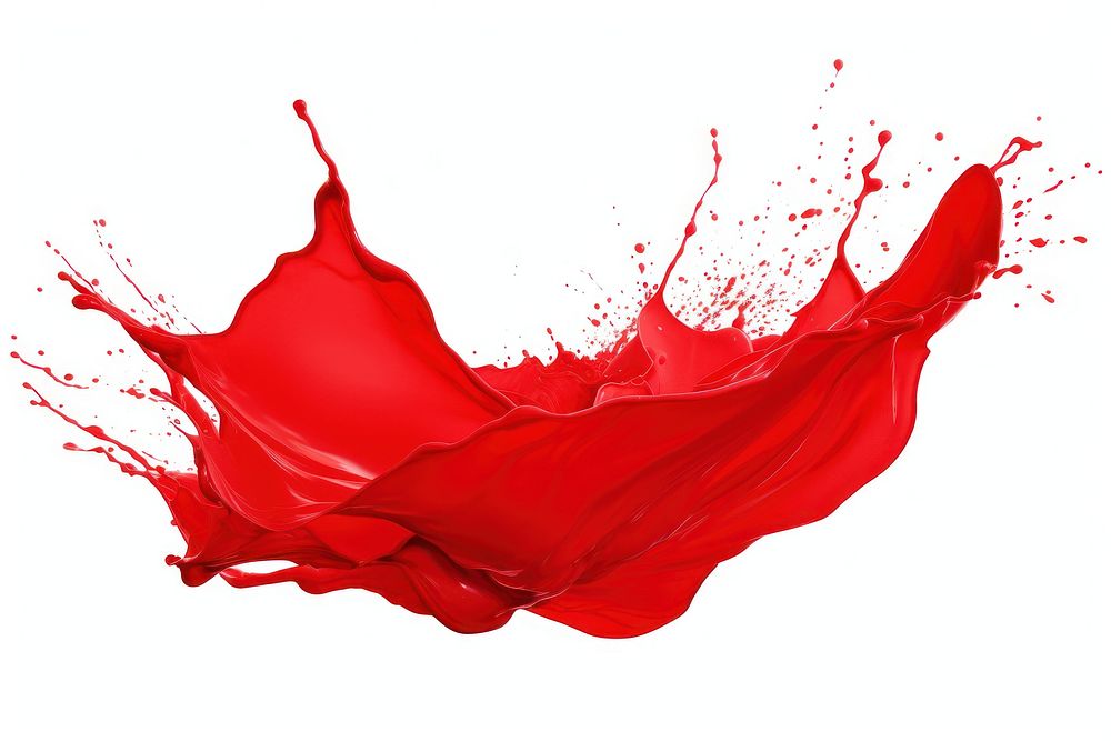 Red paint splash backgrounds petal white background. AI generated Image by rawpixel.