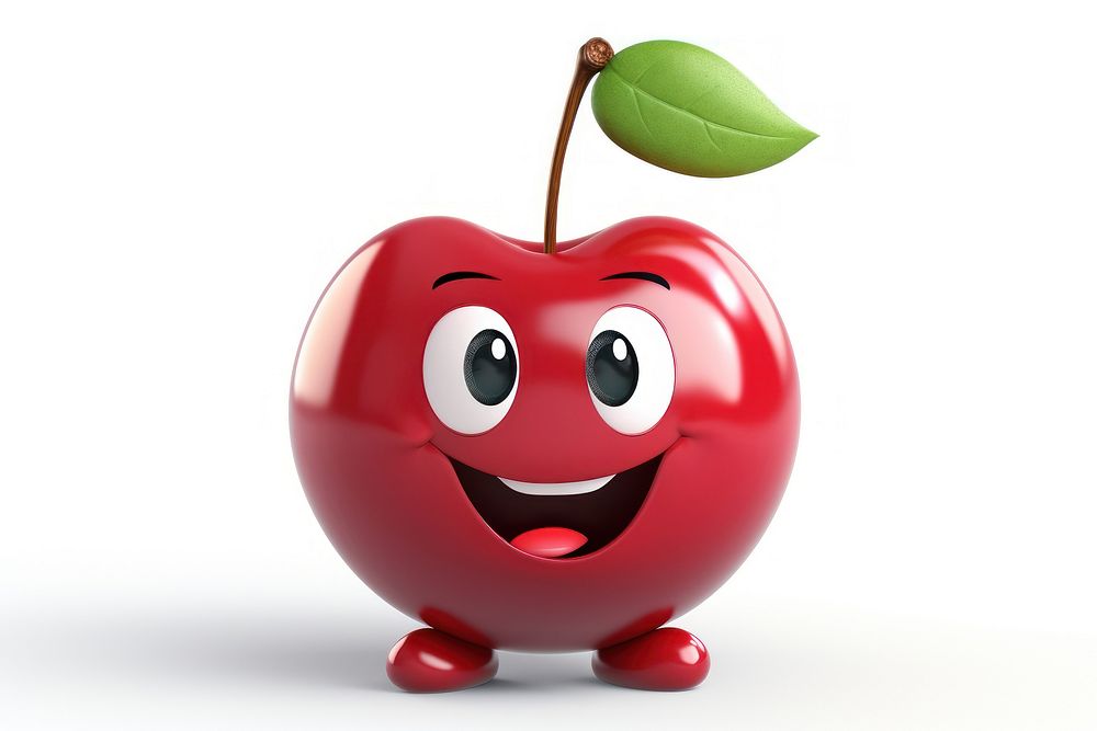 Cherry cartoon fruit plant. AI generated Image by rawpixel.
