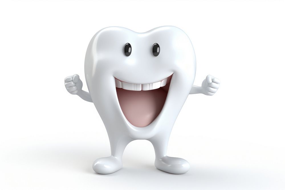 Healthy tooth cartoon white teeth. AI generated Image by rawpixel.