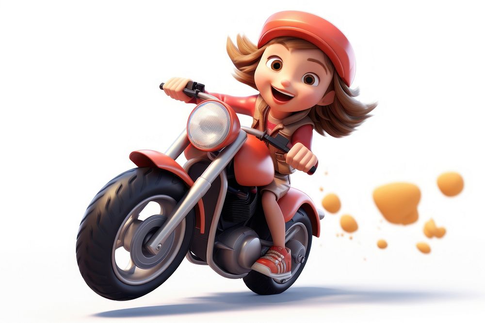 Riding sweet motorcycle vehicle wheel cute. AI generated Image by rawpixel.