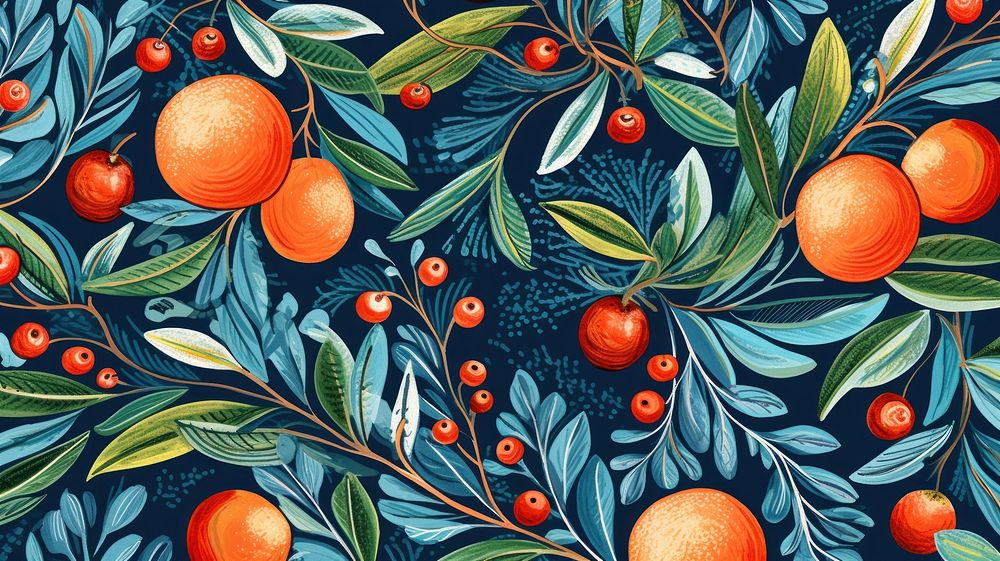 Pattern fruit grapefruit painting. 