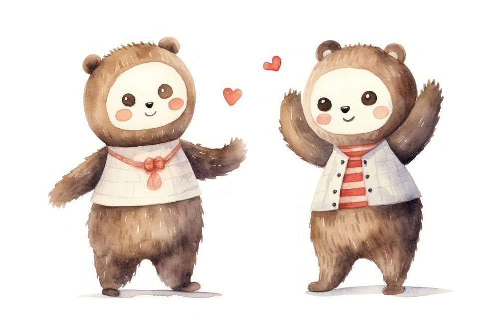 Two sloths nature toy representation. AI generated Image by rawpixel.