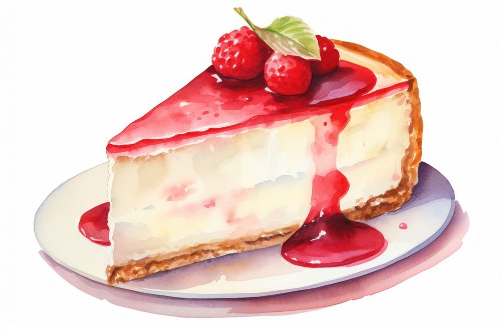 Cheesecake raspberry dessert fruit. 