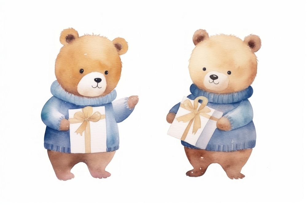 Cute bear toy white background representation. AI generated Image by rawpixel.