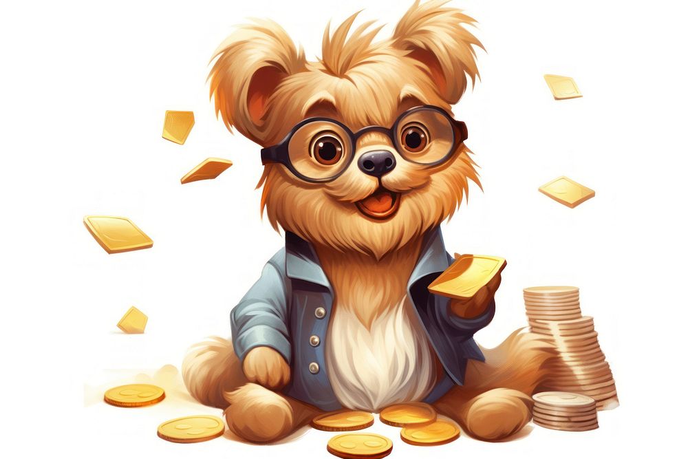 Cute dog characters portrait animal coin. AI generated Image by rawpixel.