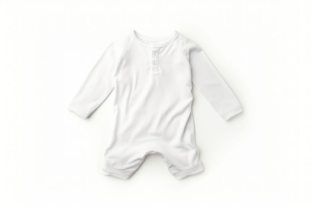 Baby white pajamas nightwear apparel sleeve white background outerwear. AI generated Image by rawpixel.