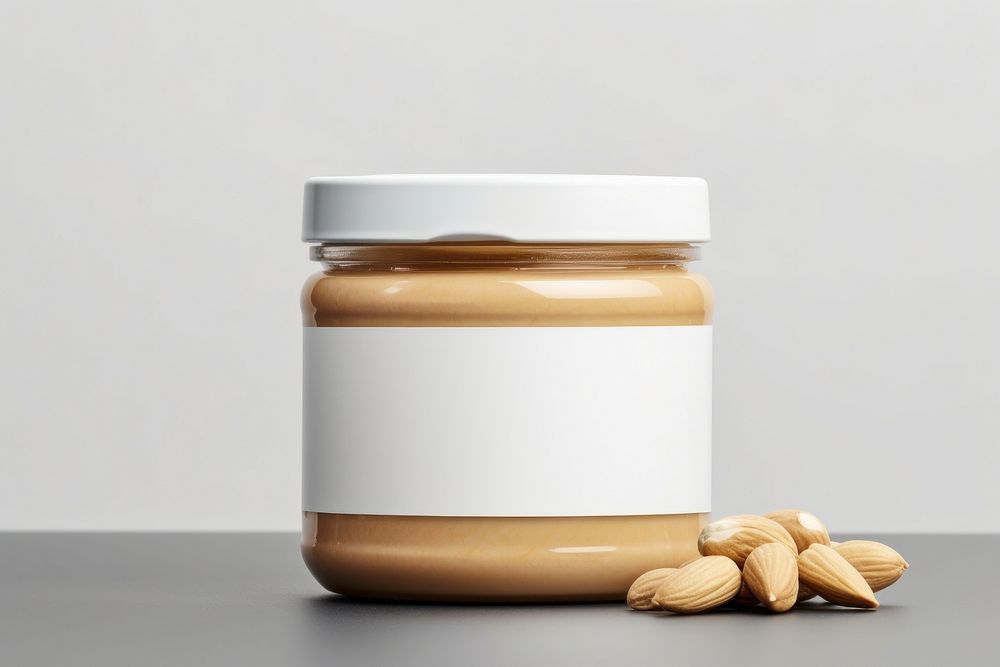 Jar almond food nut. AI generated Image by rawpixel.