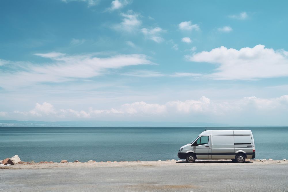 Cargo Van van outdoors vehicle. 