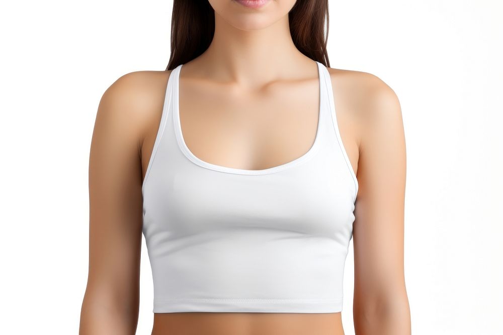 White tank crop underwear lingerie blouse. AI generated Image by rawpixel.