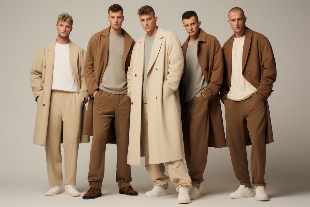 Men wearing coat overcoat adult khaki. AI generated Image by rawpixel.