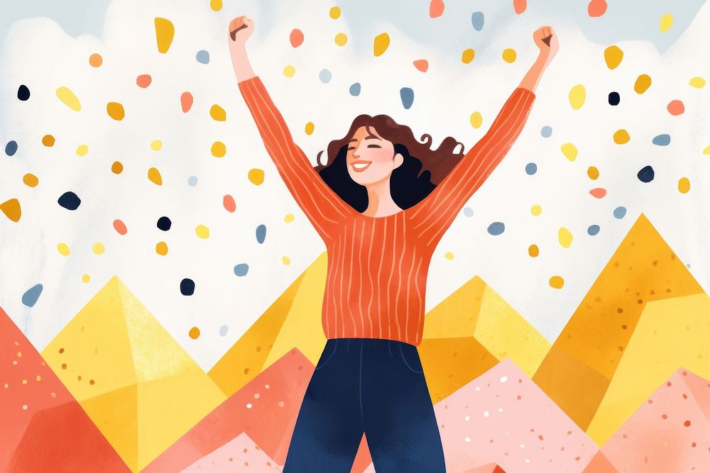 Women celebrating success motion adult. AI generated Image by rawpixel.