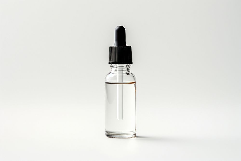 Bottle dropper cosmetics perfume white background. AI generated Image by rawpixel.