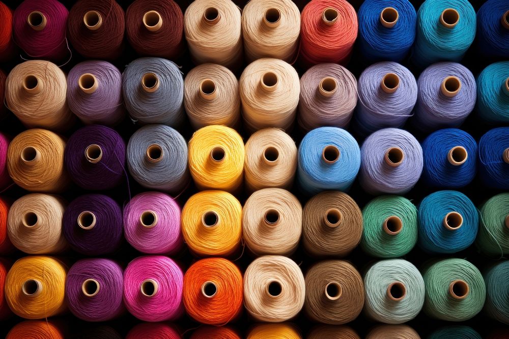 Colorful thread backgrounds material textile. AI generated Image by rawpixel.