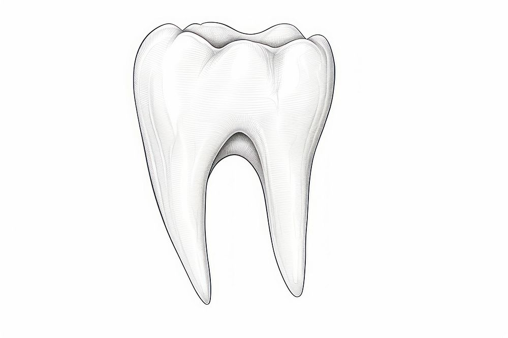 Tooth white teeth white background. AI generated Image by rawpixel.