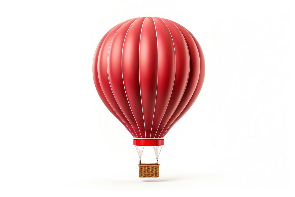 Hot air balloon aircraft white background transportation. AI generated Image by rawpixel.