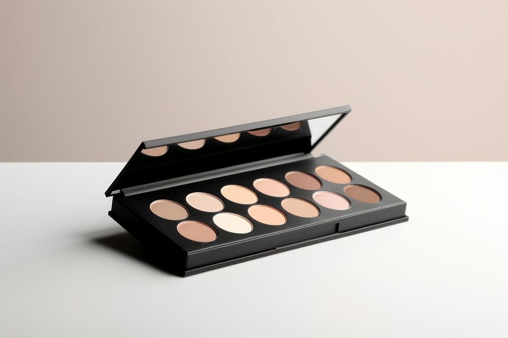 Eye shadow palette packaging cosmetics letterbox glamour. AI generated Image by rawpixel.