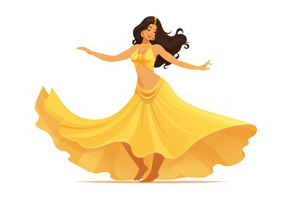 Belly dance dancing adult white background. AI generated Image by rawpixel.