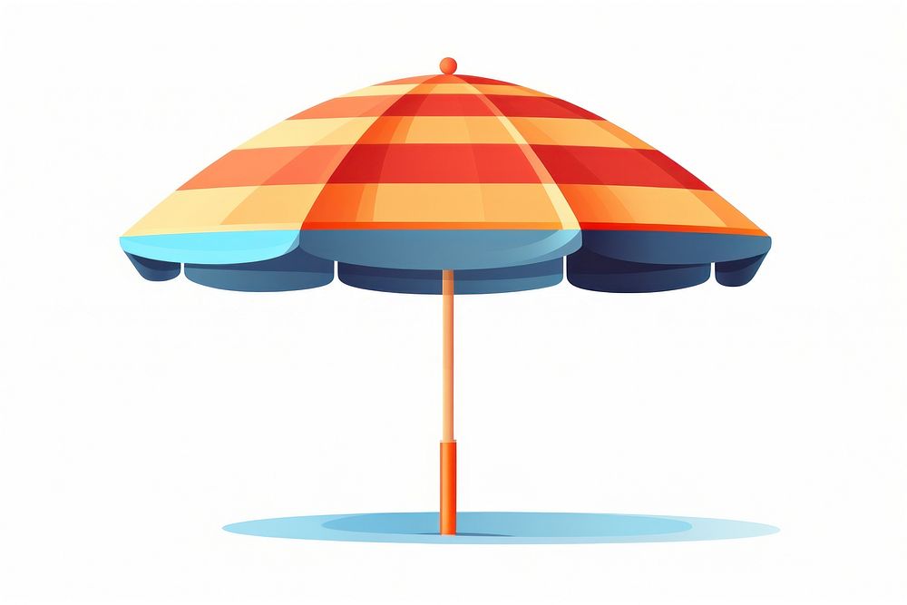 Beach umbrella cartoon white background architecture. AI generated Image by rawpixel.