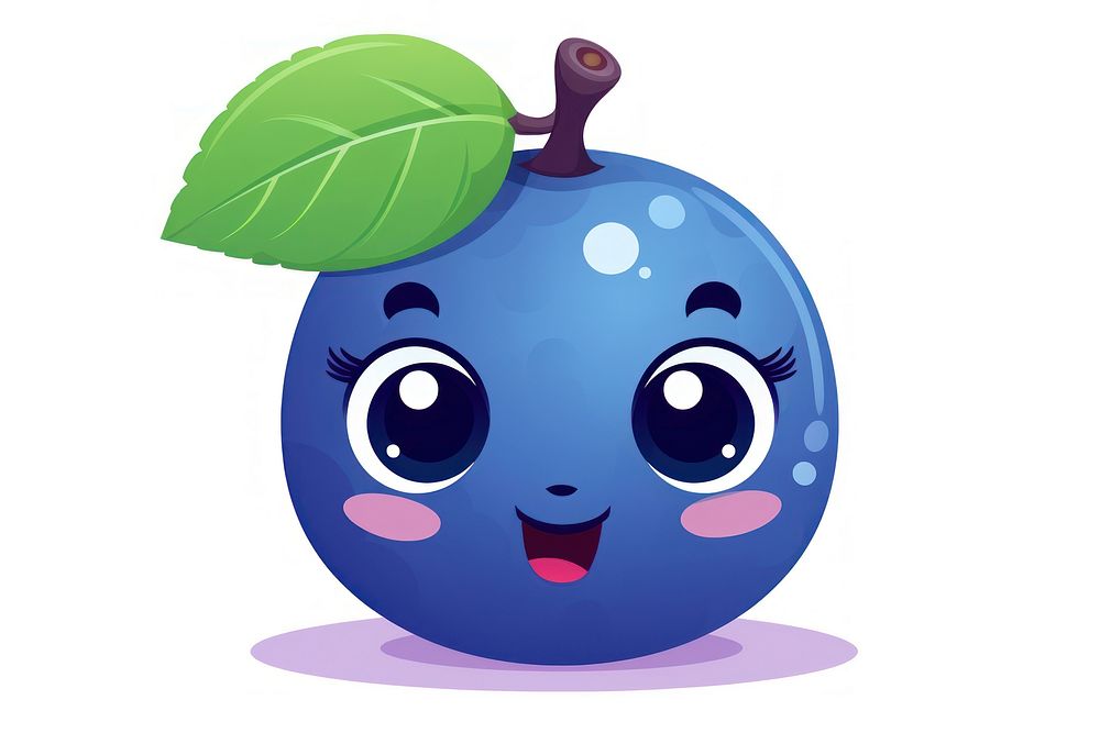 Blueberry fruit plant anthropomorphic. AI generated Image by rawpixel.