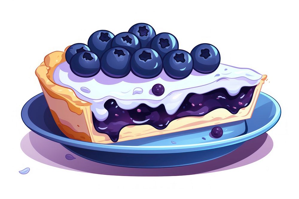 Blueberry cheesepie dessert fruit food. AI generated Image by rawpixel.