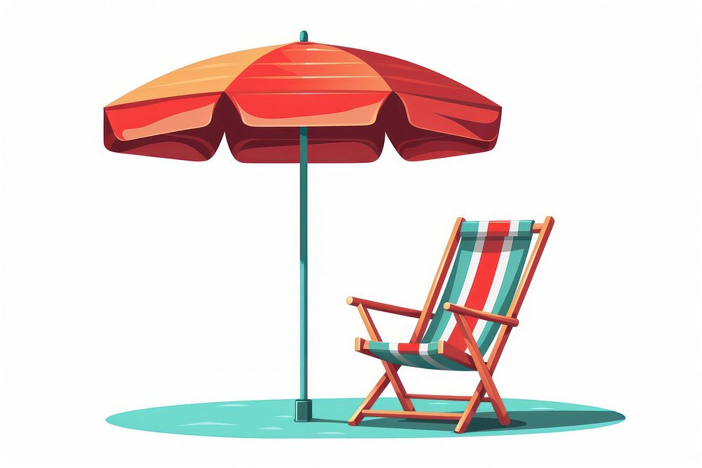 Umbrella chair furniture cartoon. AI generated Image by rawpixel.