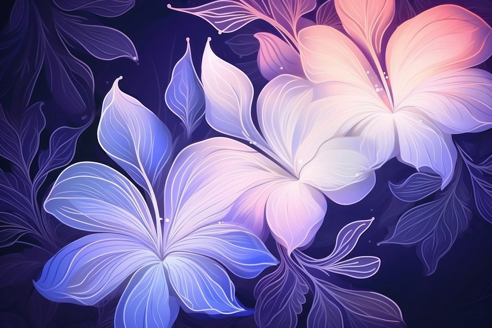 Flower backgrounds pattern purple. AI generated Image by rawpixel.