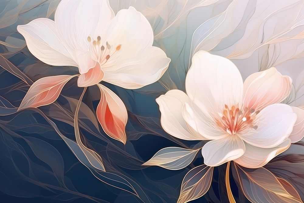 Flower backgrounds blossom pattern. AI generated Image by rawpixel.