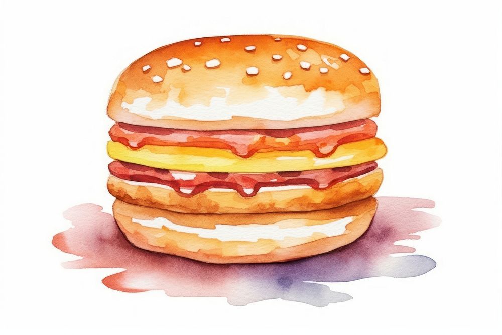 Burger ketchup cartoon bread. AI generated Image by rawpixel.