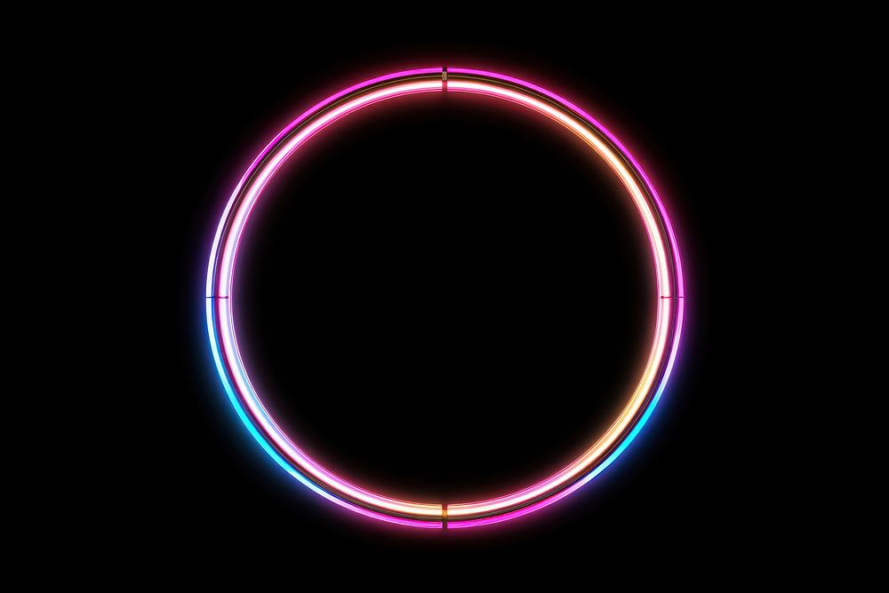 Neon png circle light black. AI generated Image by rawpixel.