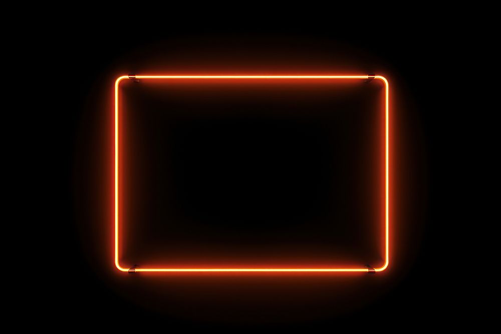 Neon frame light black black background. AI generated Image by rawpixel.