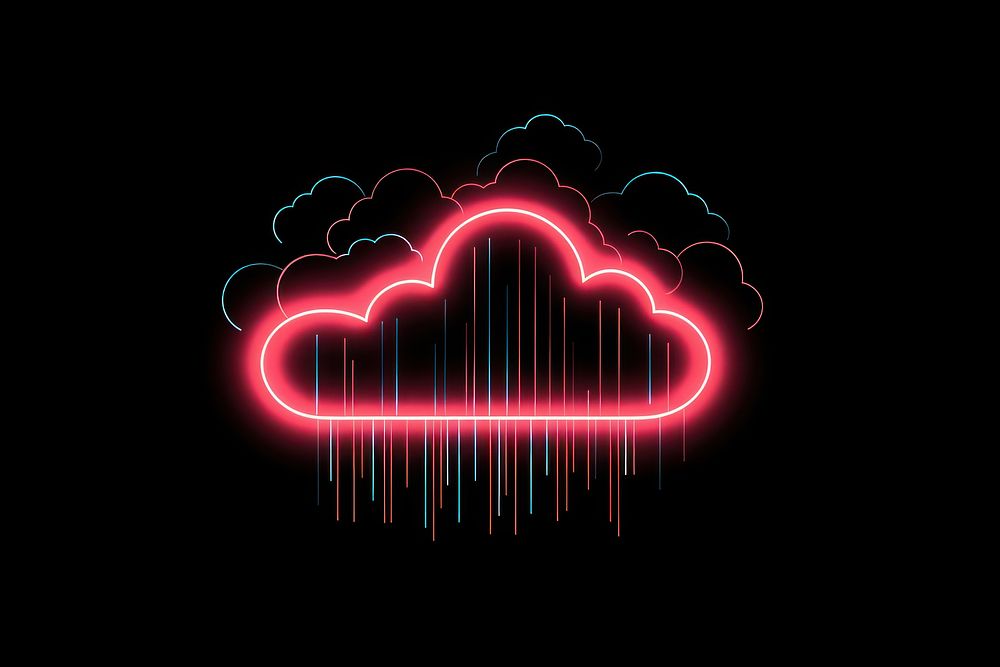 Neon png backgrounds cloud night. AI generated Image by rawpixel.