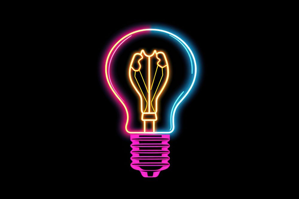 Neon png light lightbulb night. AI generated Image by rawpixel.