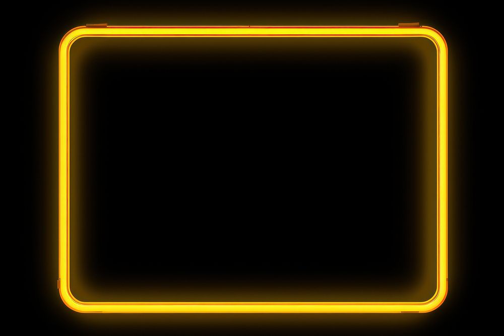 Neon frame backgrounds yellow light. AI generated Image by rawpixel.