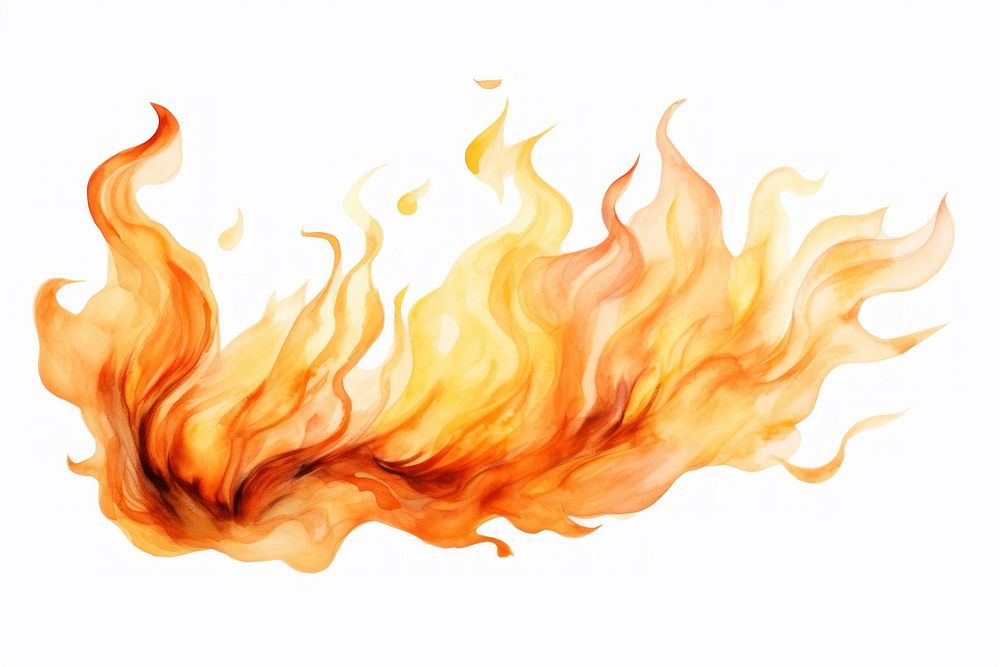 Flame backgrounds fire white background. AI generated Image by rawpixel.
